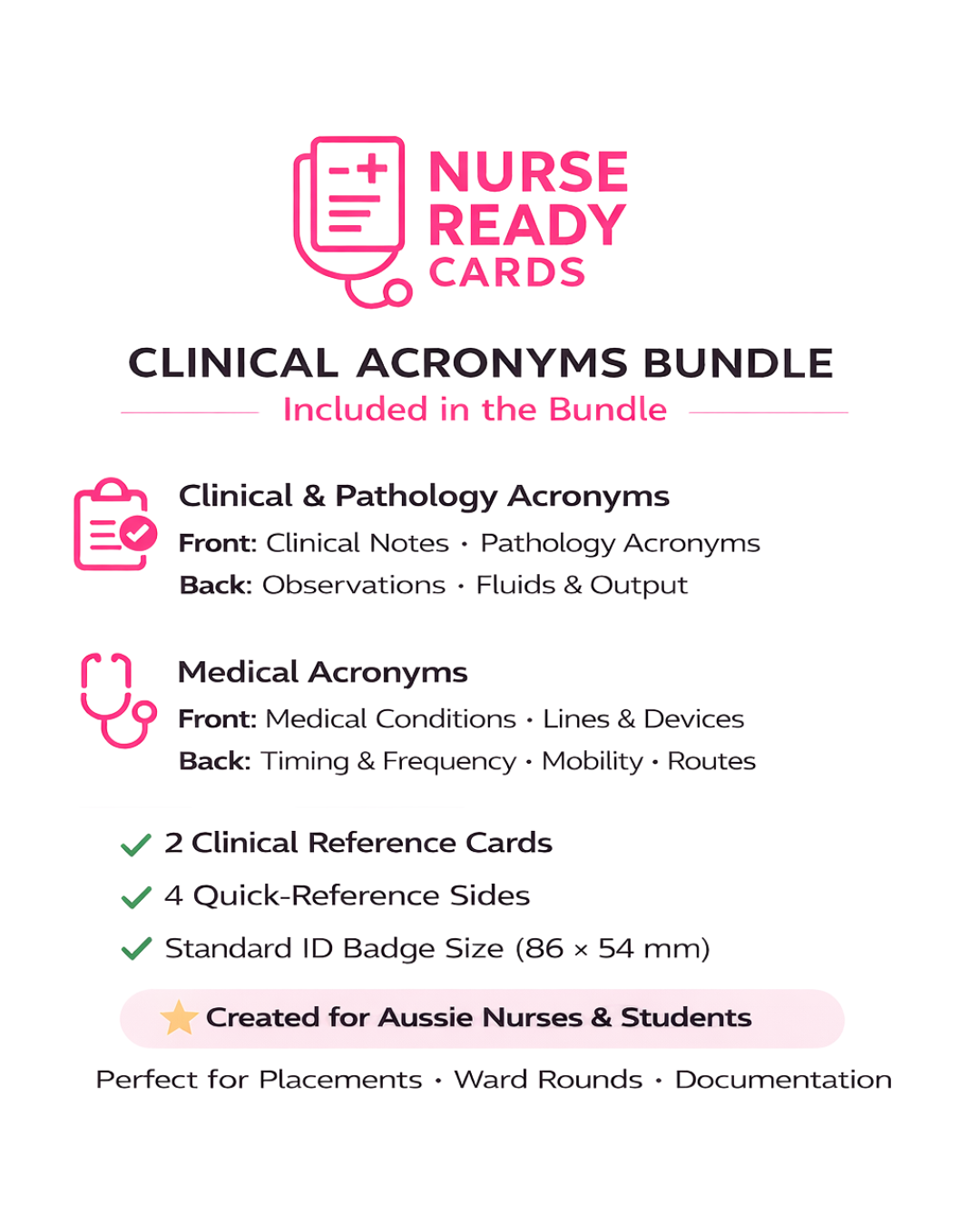 [NEW] Clinical Acronyms Bundle